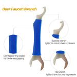 DOMUEN Beer Faucet Wrench Heavy Duty Beer Tap Faucet Wrench for Draft with Hex Nut Keg Spanner for Draft Coupler Kegerator