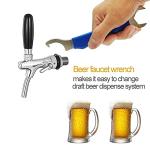 DOMUEN Beer Faucet Wrench Heavy Duty Beer Tap Faucet Wrench for Draft with Hex Nut Keg Spanner for Draft Coupler Kegerator
