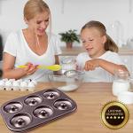 Donut Pan by Dohnuts - Premium 6 Cup Non-Stick Mini Doughnut and Bagel maker – for Healthier Homemade Baked Cakes