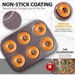 Donut Pan by Dohnuts - Premium 6 Cup Non-Stick Mini Doughnut and Bagel maker – for Healthier Homemade Baked Cakes