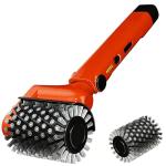 Electric Grill Brush, Safe BBQ Brush for Grill & Heavy Duty BBQ Grill Brush with Stainless Steel,Safe Grill Accessories,Stainless Grill Grate Cleaner,Charcoal Grill - Gifts for Grill Men/Dad (Red)