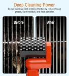 Electric Grill Brush, Safe BBQ Brush for Grill & Heavy Duty BBQ Grill Brush with Stainless Steel,Safe Grill Accessories,Stainless Grill Grate Cleaner,Charcoal Grill - Gifts for Grill Men/Dad (Red)