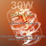 Electric Garlic Chopper, Portable Veggie Chopper,Garlic Grinder Masher Onion Chopper, Cordless Food Processor for Ginger, Chili, Fruit, Meat,etc(white 250ml)