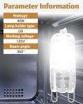 Urnqowuy WB25T10102 Lamp Halogen Bulb G9 Fit for Ge Electrolux Hotpoint Kenmore Sears Wall Ovens and Ranges, 120V 40W, Replace AP5790879 3025992 PS8754479