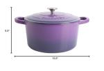 Crock-Pot Artisan Round Enameled Cast Iron Dutch Oven, 7-Quart, Lavender Purple