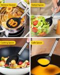 8-Piece Silicone Cooking Utensil Set with Stainless Steel Handles