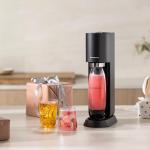 SodaStream MIX™, Sparkling Drink maker & Soda Maker Kit, Carbonates Any Drink, With Dishwasher Safe Carbonating Bottles and 1 CO2 Cylinder/Carbonator, Makes Up To 60L* Drinks, Black