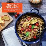 6-Quart Blue Enamel Stock Pot with Lid