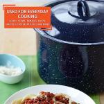 6-Quart Blue Enamel Stock Pot with Lid