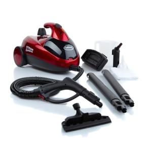 Ewbank Dynamo Steam Cleaner for Chemical-Free Cleaning, Multipurpose with Attachments, Portable, Multi-surface, For Carpets, Tiles, Bathrooms, Floors, and More, Red, SC1000