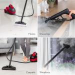 Ewbank Dynamo Steam Cleaner for Chemical-Free Cleaning, Multipurpose with Attachments, Portable, Multi-surface, For Carpets, Tiles, Bathrooms, Floors, and More, Red, SC1000