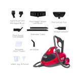 Ewbank Dynamo Steam Cleaner for Chemical-Free Cleaning, Multipurpose with Attachments, Portable, Multi-surface, For Carpets, Tiles, Bathrooms, Floors, and More, Red, SC1000