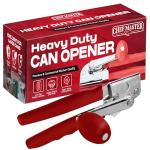 Chef Master Commercial Can Opener Heavy Duty - Manual Hand Crank for Large Cans with Anti-Slip Grip - Stainless Steel Restaurant Can Opener Manual for Seniors, Kitchen, Bars & Food Trucks - 90056