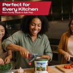 Chef Master Commercial Can Opener Heavy Duty - Manual Hand Crank for Large Cans with Anti-Slip Grip - Stainless Steel Restaurant Can Opener Manual for Seniors, Kitchen, Bars & Food Trucks - 90056