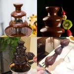 YBFYLQAL Chocolate Fountain, 3/4 Tires Electric Chocolate Fountain Machine for Nacho Cheese, Commercial Stainless Steel Waterfall Melting Machine with Knob Control for Parties & Wedding (3 Tire)