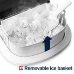 Euhomy Ice Maker Countertop, 26 lbs/24H, 9 Cubes Ready in 6 Mins, Self-Cleaning, Compact Potable Ice Maker with Ice Scoop and Basket for Home/Kitchen/Office.(Black)