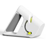 CAROTE 4-in-1 Knife Sharpener for Kitchen Knives 3-Stage Knife Sharpener Helps Repair, Restore,Polishe Blades, Safe & Easy to Use with Non-Slip Base and Grip Light Grey