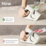 CAROTE 4-in-1 Knife Sharpener for Kitchen Knives 3-Stage Knife Sharpener Helps Repair, Restore,Polishe Blades, Safe & Easy to Use with Non-Slip Base and Grip Light Grey