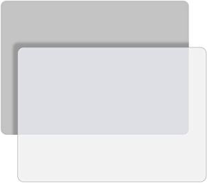 LEOBRO Silicone Mats for Crafts, 2 Pcs 11.69" x 8.26" Silicone Mats for Resin, Paint Clay Play Dough Mat, DIY Arts and Crafts, Light Gray & Clear