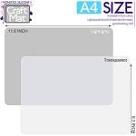 LEOBRO Silicone Mats for Crafts, 2 Pcs 11.69" x 8.26" Silicone Mats for Resin, Paint Clay Play Dough Mat, DIY Arts and Crafts, Light Gray & Clear