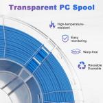 YXPOLYER PLA Filament Food Grade 1.75mm 1kg for 3D Printing, 3D Printer Filament with Transparent AMS-Compatible Filament Spool, Azure Blue