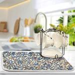 Colorful Stone Texture Dish Drying Mats, 16 x 18 Inch