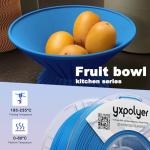 YXPOLYER PLA Filament Food Grade 1.75mm 1kg for 3D Printing, 3D Printer Filament with Transparent AMS-Compatible Filament Spool, Azure Blue