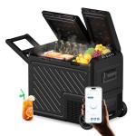 WOLFBOX 12V Car Refrigerator, 48 Quart Dual Zone Car Fridge, Portable Freezer(-8℉~68℉) with 12/24V DC 100/240V AC, APP Control Electric Cooler for Car, RV, Camping, Travel and Home Use