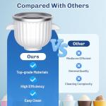 Ice Cream Maker Attachment for Kitchenaid Stand Mixers, Ice Cream Maker Machine Compatible with 4.5QT and Larger KitchenAid Mixers, 2-Quart Capacity, Sorbet and Gelato Maker Accessory by TPGSING