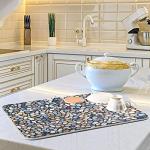 Colorful Stone Texture Dish Drying Mats, 16 x 18 Inch