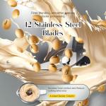 LUODIRGB 40oz Nut Milk Maker Machine Stainless Steel | 8-in-1 Automatic Soy Milk Maker for Almond, Oat, Juice, Plant-Based & Non-Dairy Beverages with Delay Start, Keep Warm, Boil Water, Self-Clean