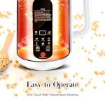 LUODIRGB 40oz Nut Milk Maker Machine Stainless Steel | 8-in-1 Automatic Soy Milk Maker for Almond, Oat, Juice, Plant-Based & Non-Dairy Beverages with Delay Start, Keep Warm, Boil Water, Self-Clean