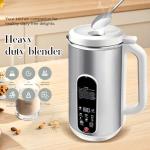 LUODIRGB 40oz Nut Milk Maker Machine Stainless Steel | 8-in-1 Automatic Soy Milk Maker for Almond, Oat, Juice, Plant-Based & Non-Dairy Beverages with Delay Start, Keep Warm, Boil Water, Self-Clean