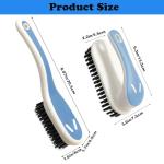 Soft Bristle Scrub Cleaning Brush Stain Remover Brush Fabric Cleaning Brush Laundry Brush Small Scrub Brush Cleaner Household Cleaning Brushes for Carpet, Clothes, Bathroom,Sneaker-2 Pack (Blue)