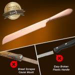Eisinly Bread Cutting Knife, 13 Inches Serrated Bread Knives for Homemade Bread, Stainless Steel Long Bread Slicing Knife for Baker, Baking Lover, 2PCS Rose Gold