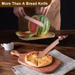 Eisinly Bread Cutting Knife, 13 Inches Serrated Bread Knives for Homemade Bread, Stainless Steel Long Bread Slicing Knife for Baker, Baking Lover, 2PCS Rose Gold