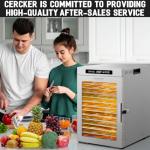 Cercker Commercial Food-Dehydrator Machine 14 Trays, 1200W Fruit Dehydrator,11.98ft² Meat Dryer for Jerky,190ºF Temperature Control,24H Large Food Dryer for Beef