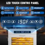 Cercker Commercial Food-Dehydrator Machine 14 Trays, 1200W Fruit Dehydrator,11.98ft² Meat Dryer for Jerky,190ºF Temperature Control,24H Large Food Dryer for Beef