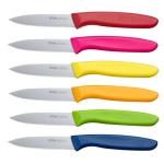 OPOLIA Paring Knife Fruit Knife Set (6 Pieces), Ultra Sharp Stainless Steel Vegetable and Fruit Knife with PP Plastic Ergonomic Handle for Cutting Fruits and Vegetables- Colorful