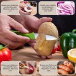 OPOLIA Paring Knife Fruit Knife Set (6 Pieces), Ultra Sharp Stainless Steel Vegetable and Fruit Knife with PP Plastic Ergonomic Handle for Cutting Fruits and Vegetables- Colorful