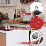 2 Pcs XXL Christmas Dish Drying Mat,Absorbent Microfiber Mats with Santa Claus Snowman Pattern,Large 24 x 17" Dishes Drainer Pad for Xmas Decoration,Winter Festival,Kitchen Counter,Coffee Countertops