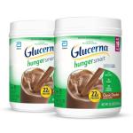 Glucerna Hunger Smart Powder, Diabetic Drink to Support Blood Sugar Management, 22g Protein, 130 Calories, Classic Chocolate, 22.3-oz Tub, 2 Count