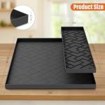 Silicone Mat for Ninja Slushie Machine&Ninja Creami- Removable 22.5"*15"*0.7" Countertop Protector Mat,Concave Convex Design, Leak-Proof and Slip-Resistant ice Gream Maker&Slushie Machine Accessories