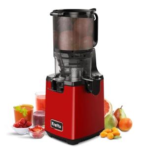 Fretta Cold Press Juicer, Juicer Machines Vegetable and Fruits,Masticating Juicer with 5.3'' Large Feed Chute fit Whole Fruits,BPA-Free, Reverse Function,250W