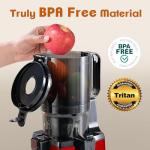 Fretta Cold Press Juicer, Juicer Machines Vegetable and Fruits,Masticating Juicer with 5.3'' Large Feed Chute fit Whole Fruits,BPA-Free, Reverse Function,250W