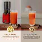 Fretta Cold Press Juicer, Juicer Machines Vegetable and Fruits,Masticating Juicer with 5.3'' Large Feed Chute fit Whole Fruits,BPA-Free, Reverse Function,250W