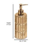 Gold Finish Refillable Pump Dispenser Bottle