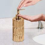 Gold Finish Refillable Pump Dispenser Bottle