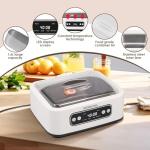 Yogurt Maker Machine with Adjust Temp(21°C-45°C/70°F-113°F)&Time(1-99h)304 Stainless Steel Inner Bowl(1.6 Quart) (Standard version)