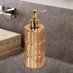 Gold Finish Refillable Pump Dispenser Bottle